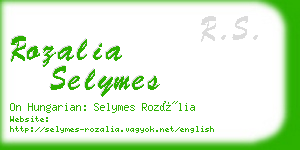 rozalia selymes business card